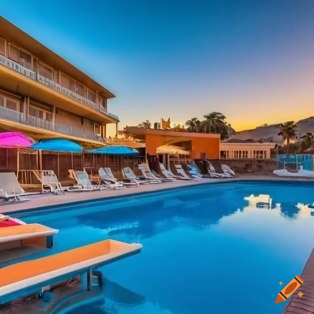 stunning hyperfuturist motel near Malibu beach resort