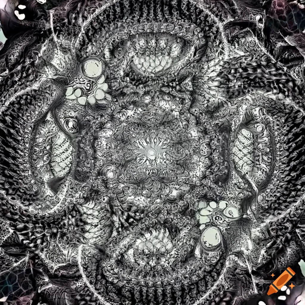 divinci-inspired fractal art tunnel