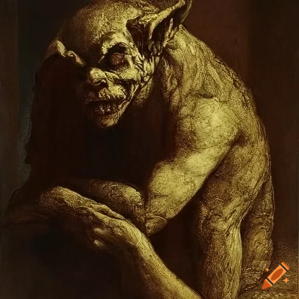 sculpture of a gothic gargoyle