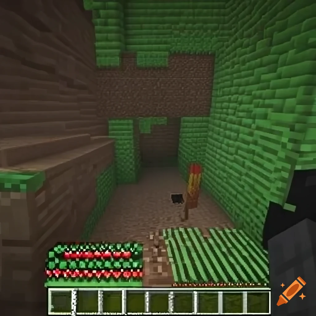 Group of gamers playing minecraft together