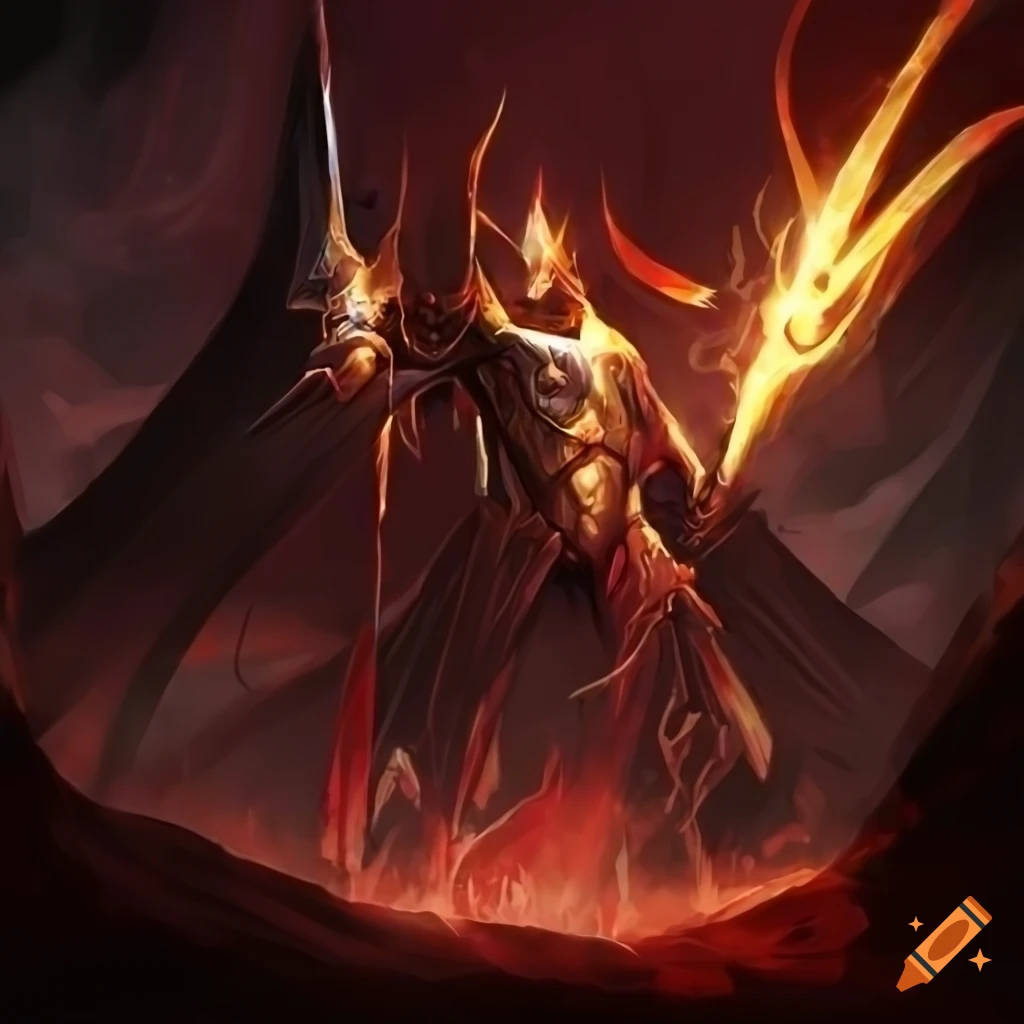 powerful artwork of Maiev Shadowsong and Imperius with crimson blades