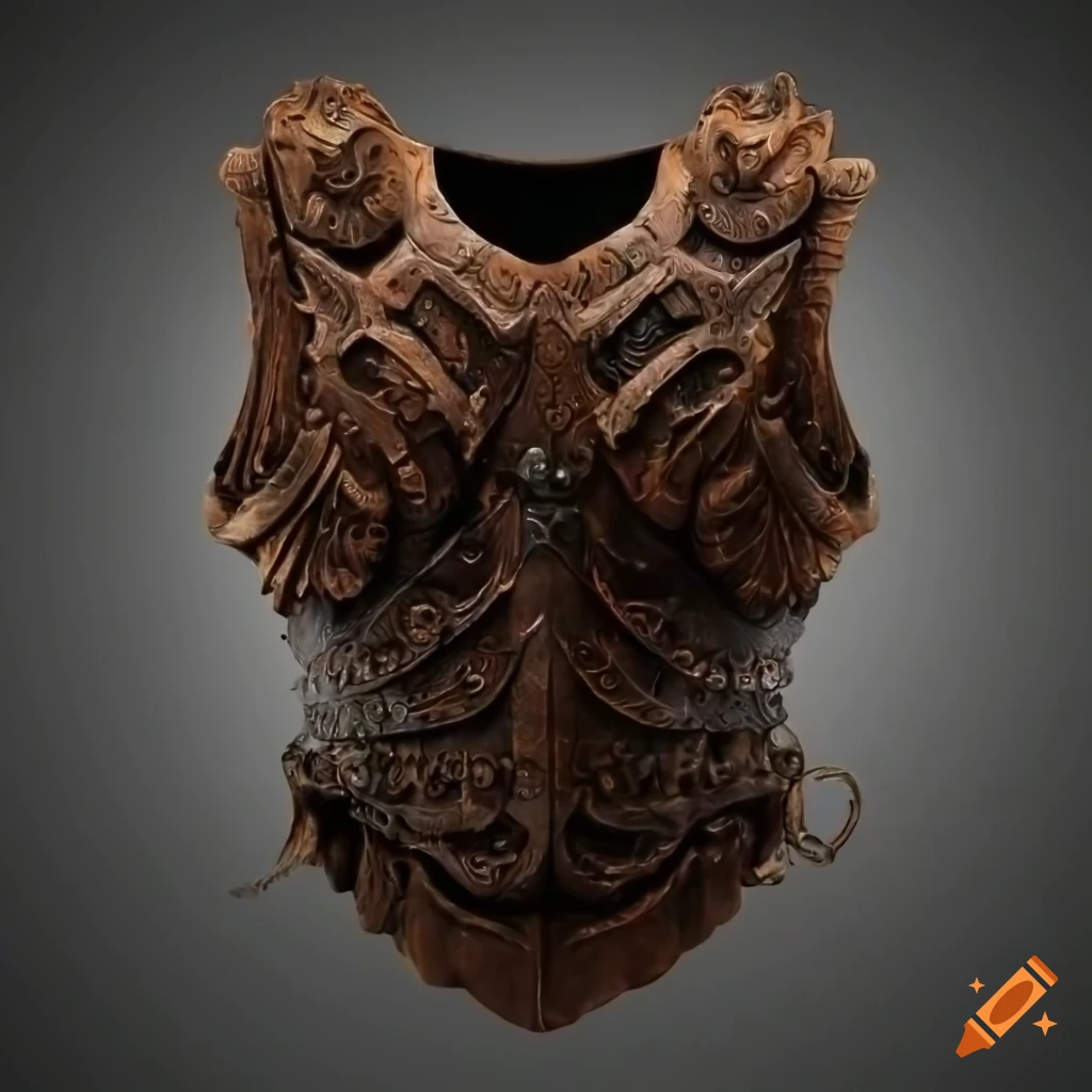 jaw-dropping stone chestplate with chains