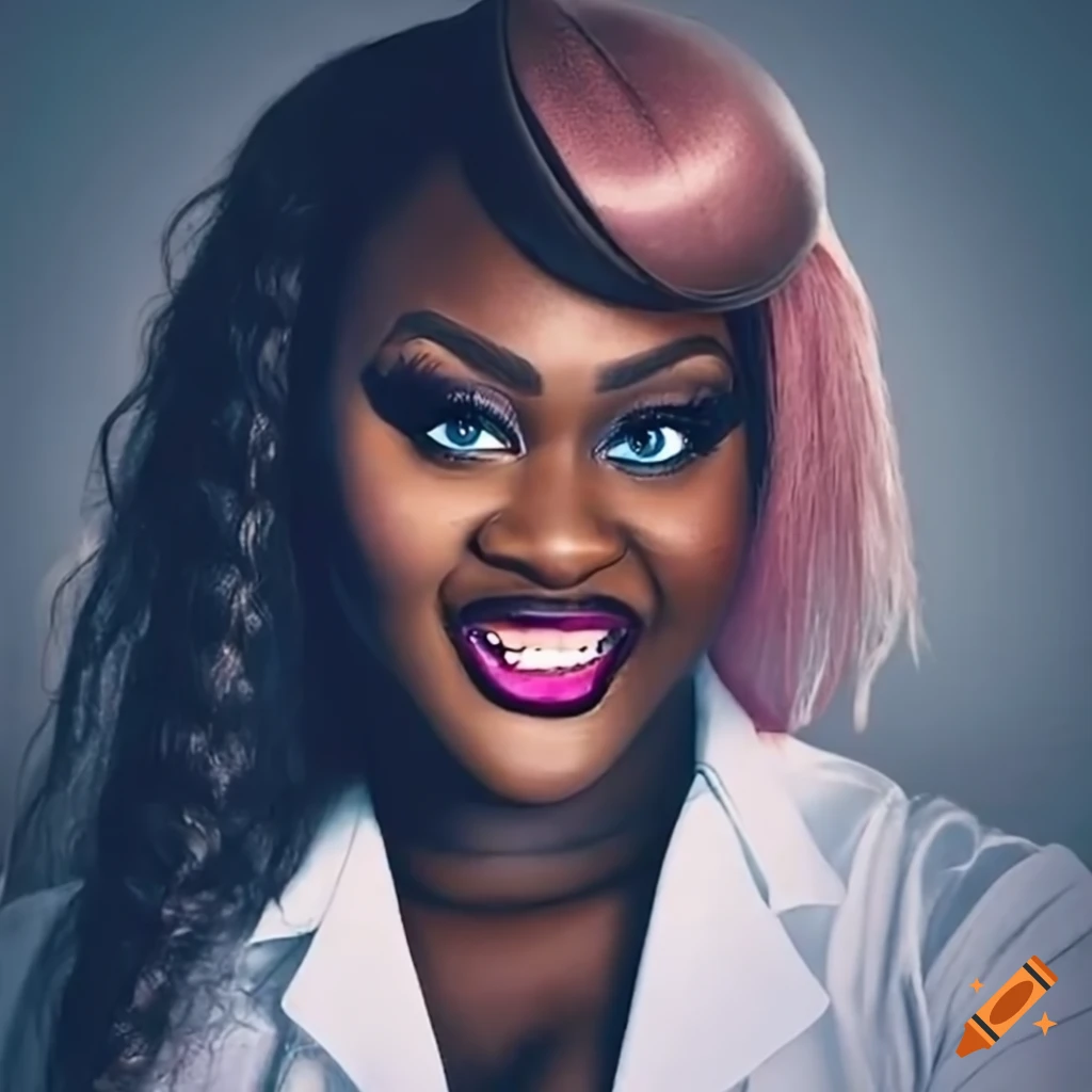 Cupcakke as a doctor listening to heartbeat