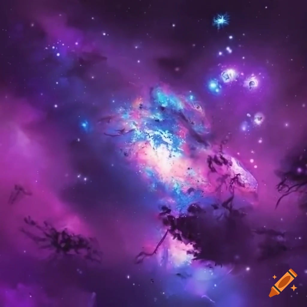 Hd image of a purple galaxy on Craiyon