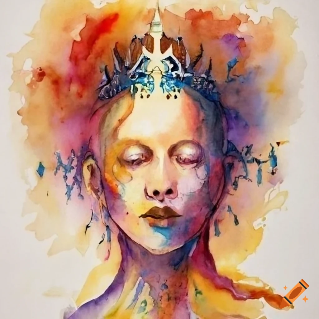 watercolor painting of Divine Intervention