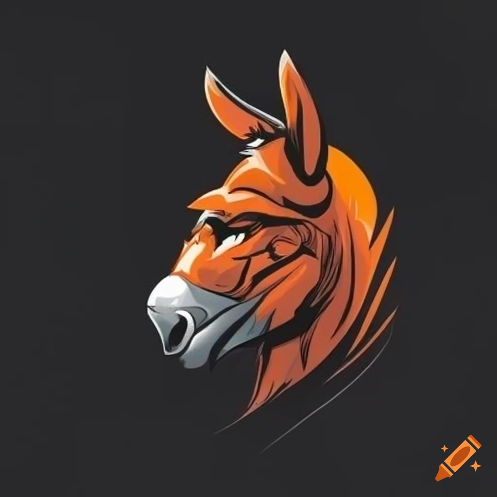 Fierce orange and black sport team logo