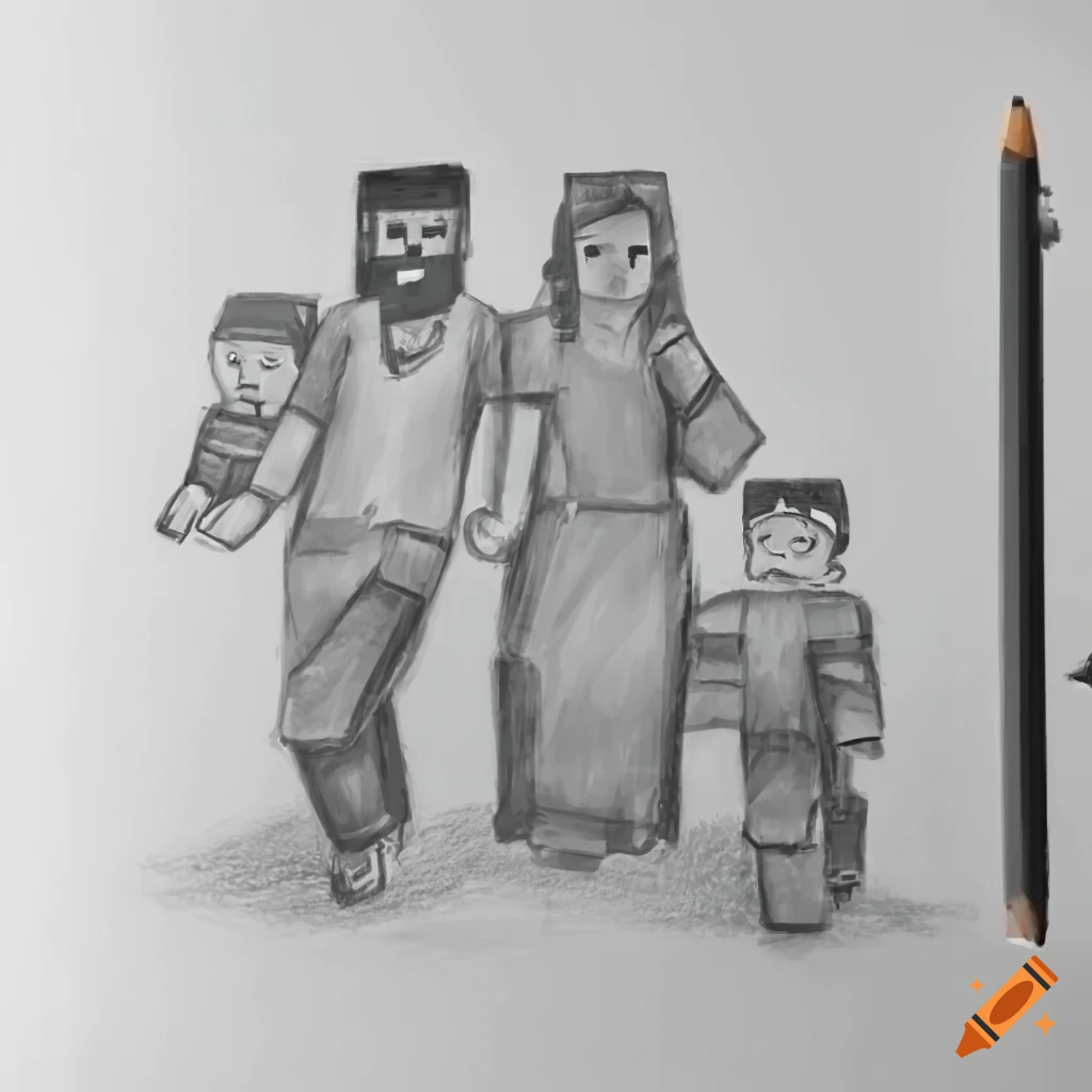 How to Draw Herobrine from Minecraft - DrawingNow
