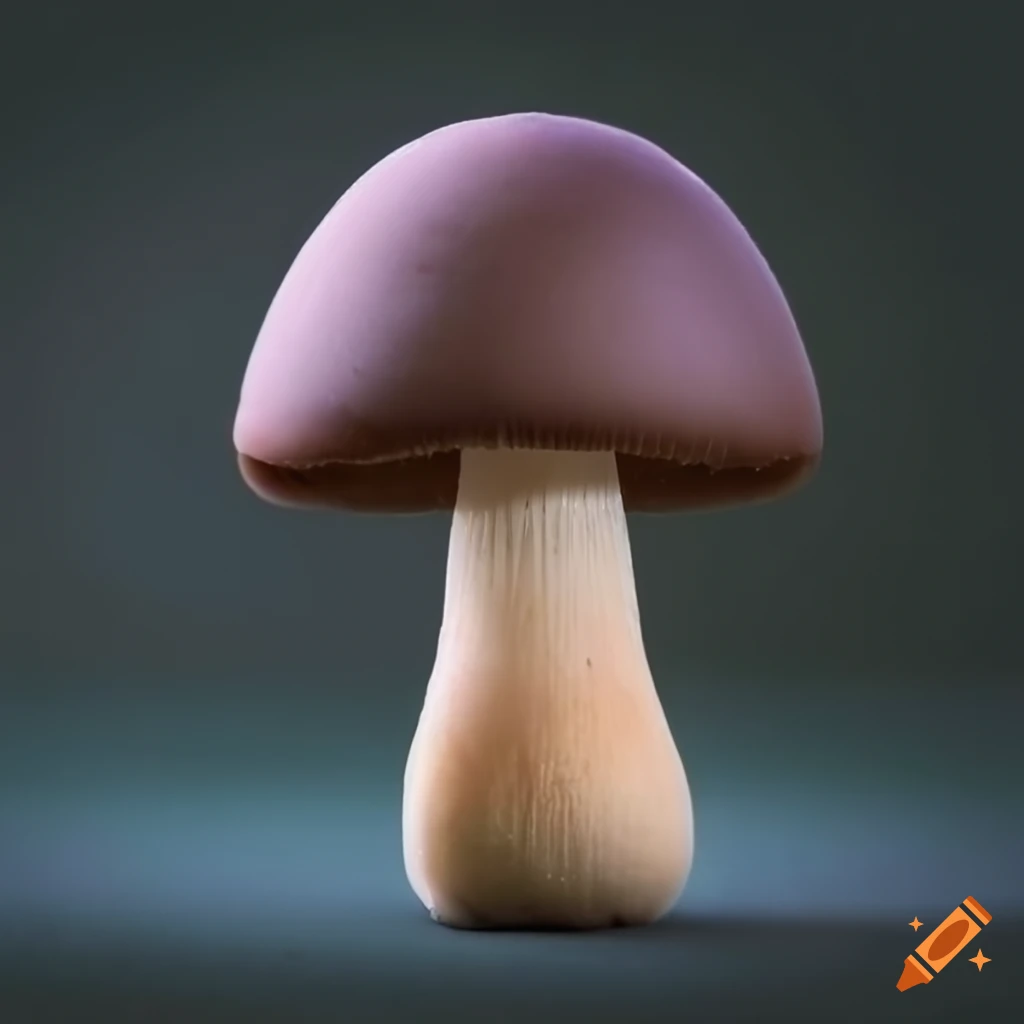 close-up of a dark fat mushroom with milk drops