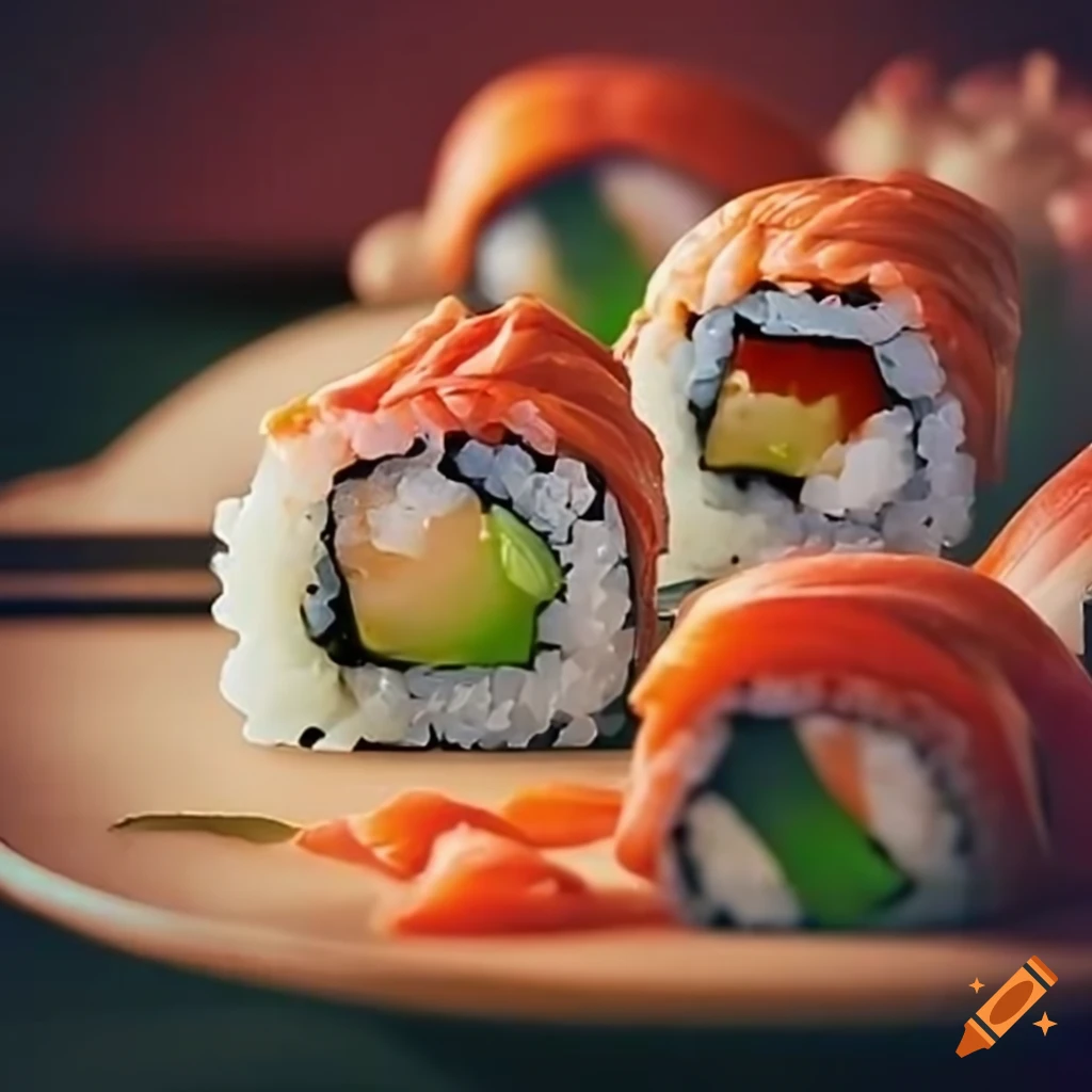 delicious sushi dish