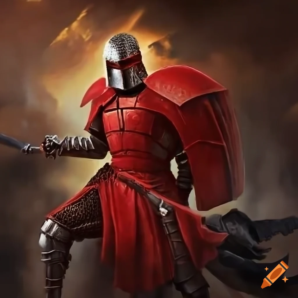 Depiction of a battle between praetorian guard and templar knight on ...