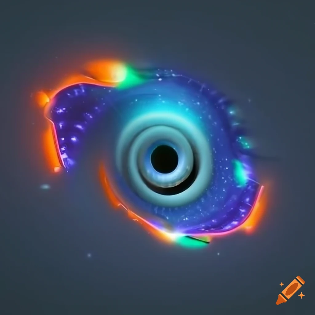 Hyper realistic 3d rendering of a black hole on Craiyon