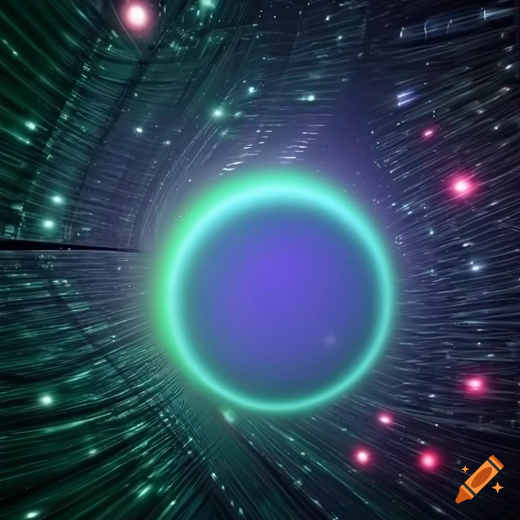 mesmerizing hyper-realistic 3D rendering of a black hole