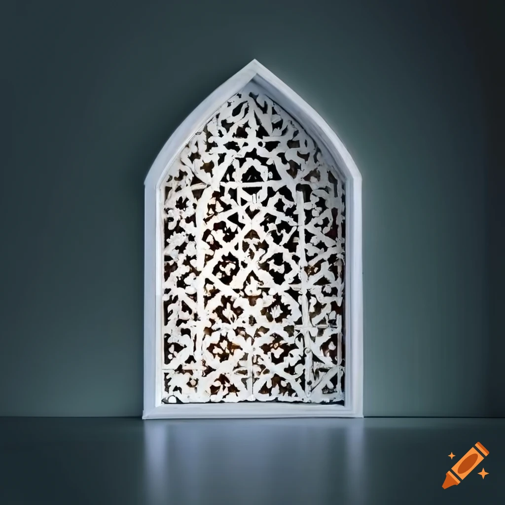 white altar window in Islamic art style