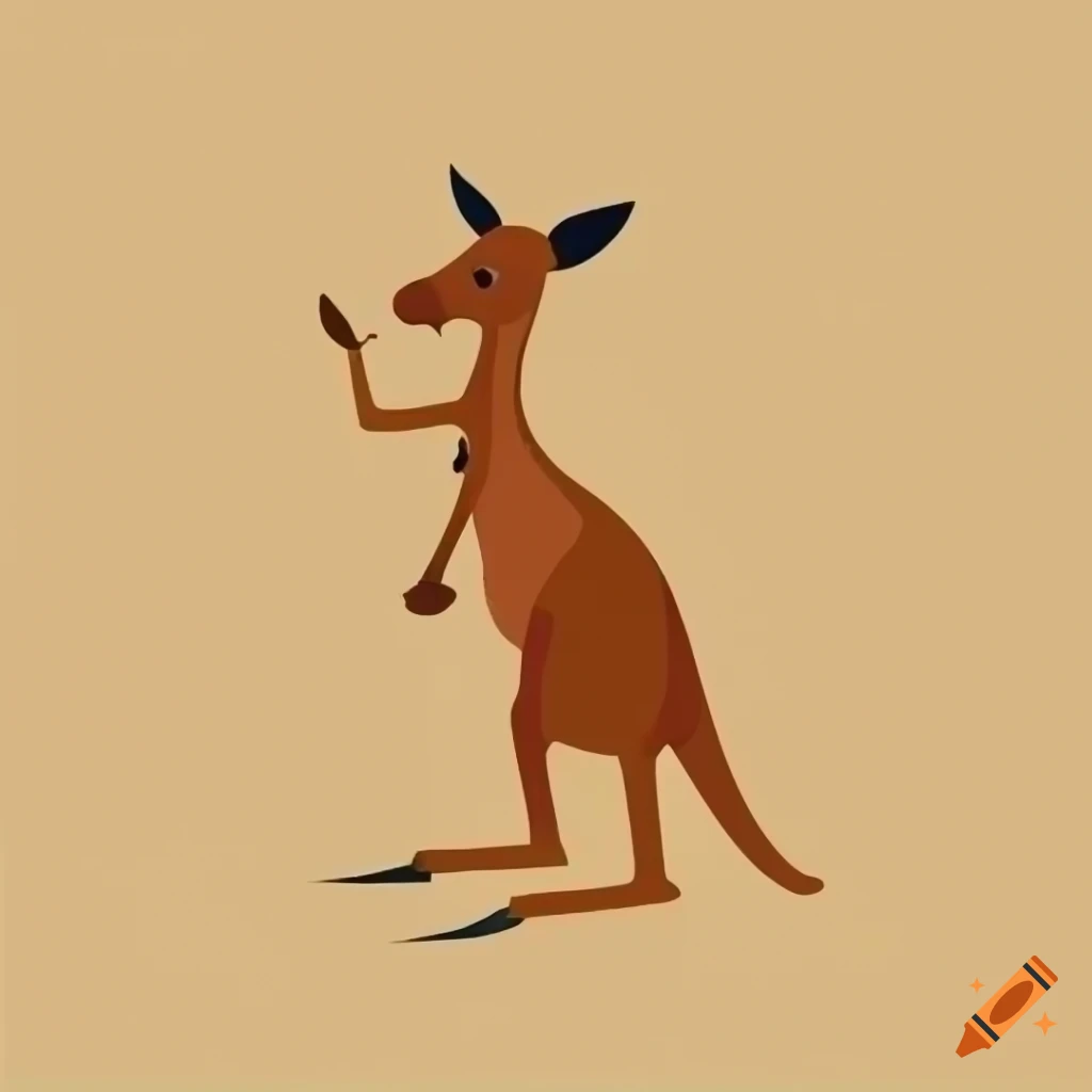 flat design of a kangaroo