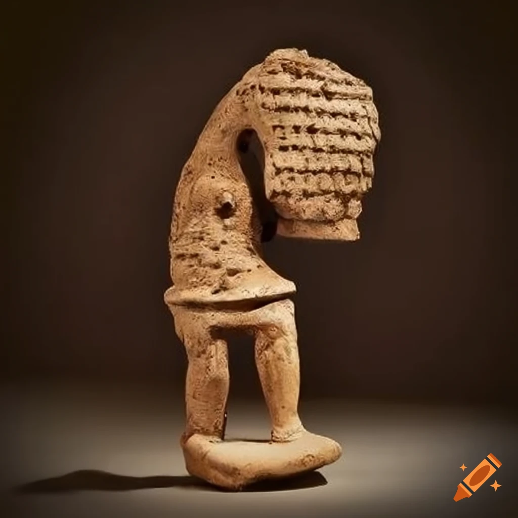 sepia artwork of a horse-mounted warrior battling primitive figure