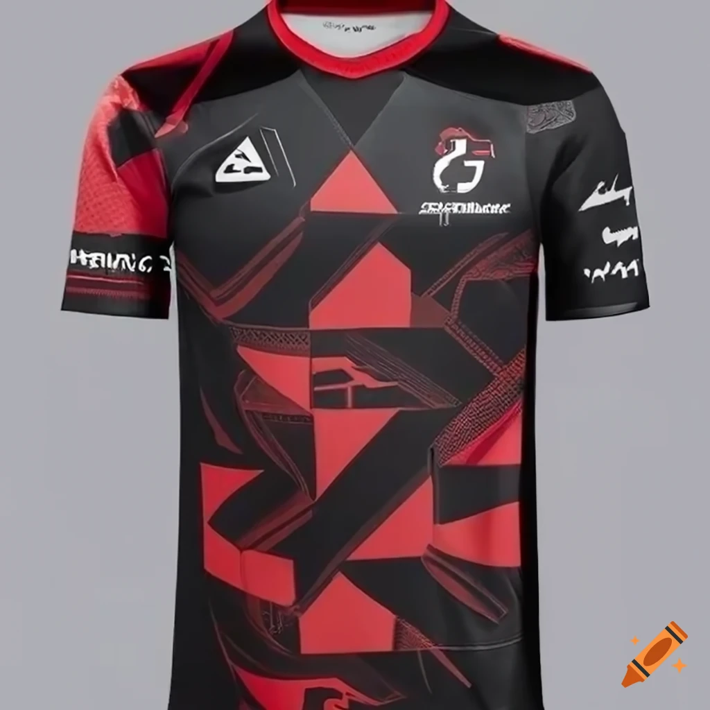 black and red JDG e-sports jersey for Worlds 2023