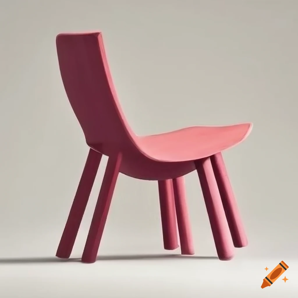 Colorful wooden chair in cylindrical shape on Craiyon