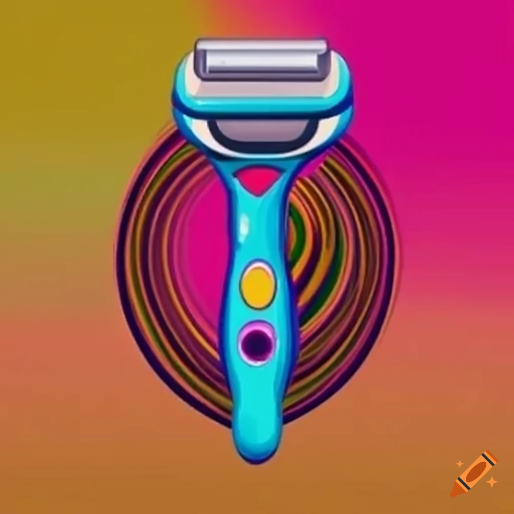 close-up of a modern shaver in use