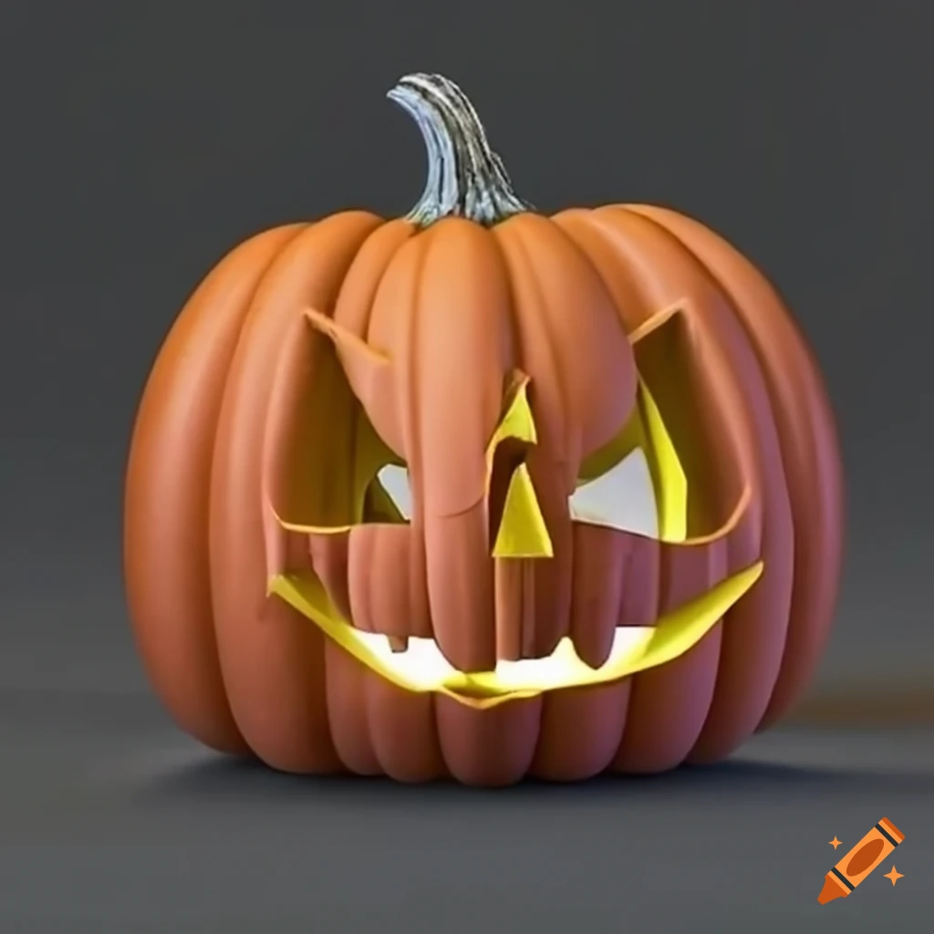 intricately designed 3D pumpkin