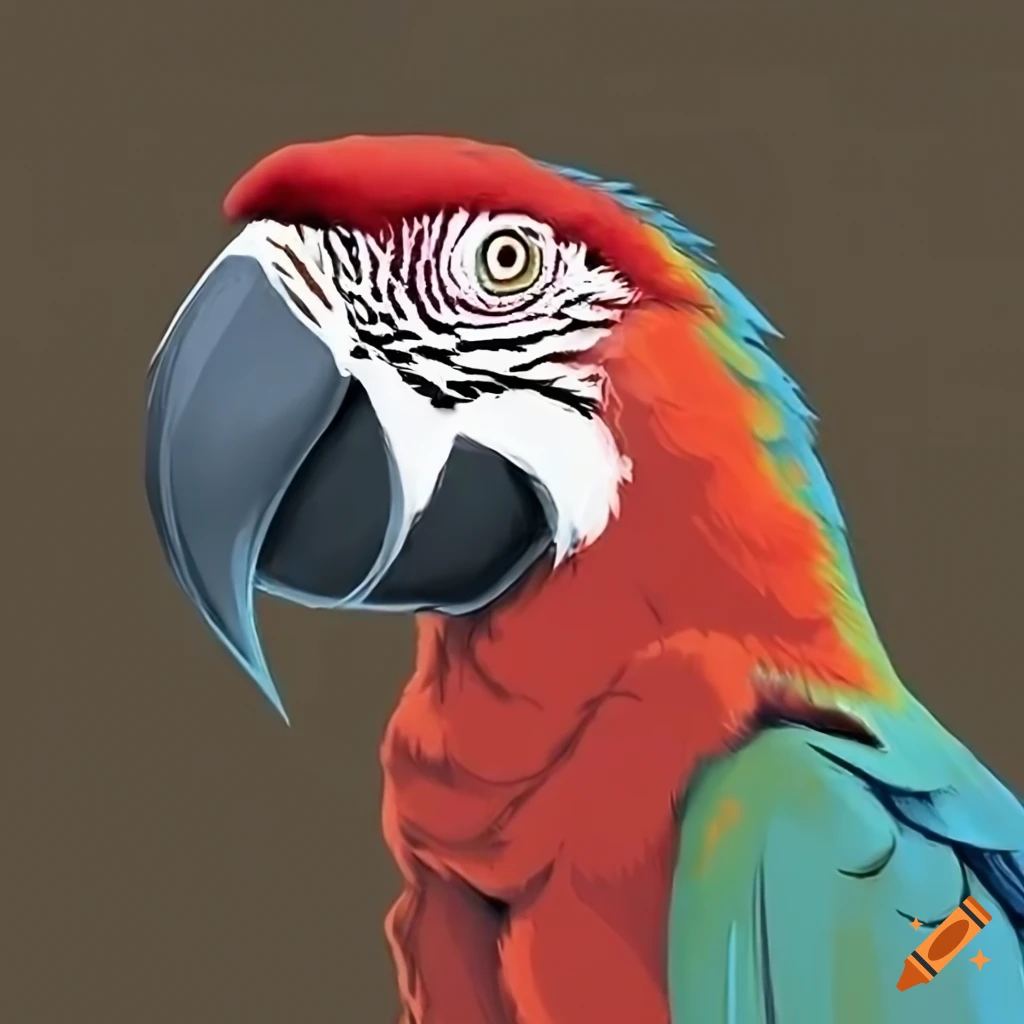 Macaw Parrot, Realistic Drawing/illustration by yubisart - Foundmyself