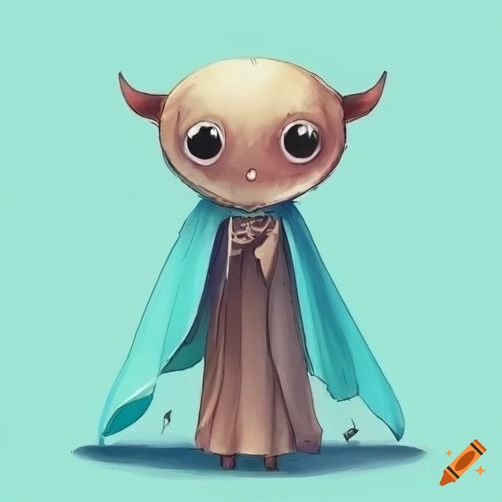 2D dream creatures wearing cloaks