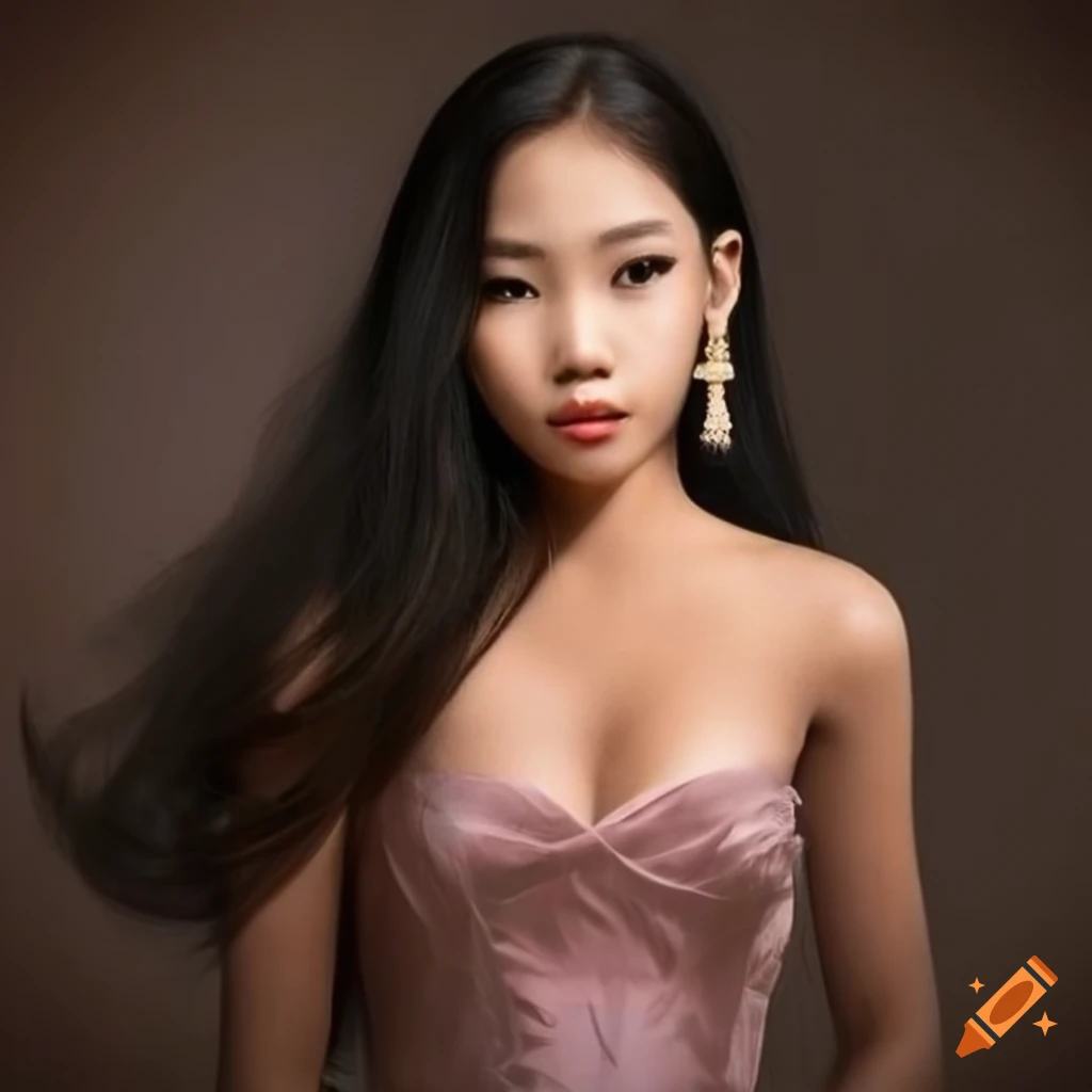 Beautiful Girl With Hazel Eyes And Long Hair On Craiyon