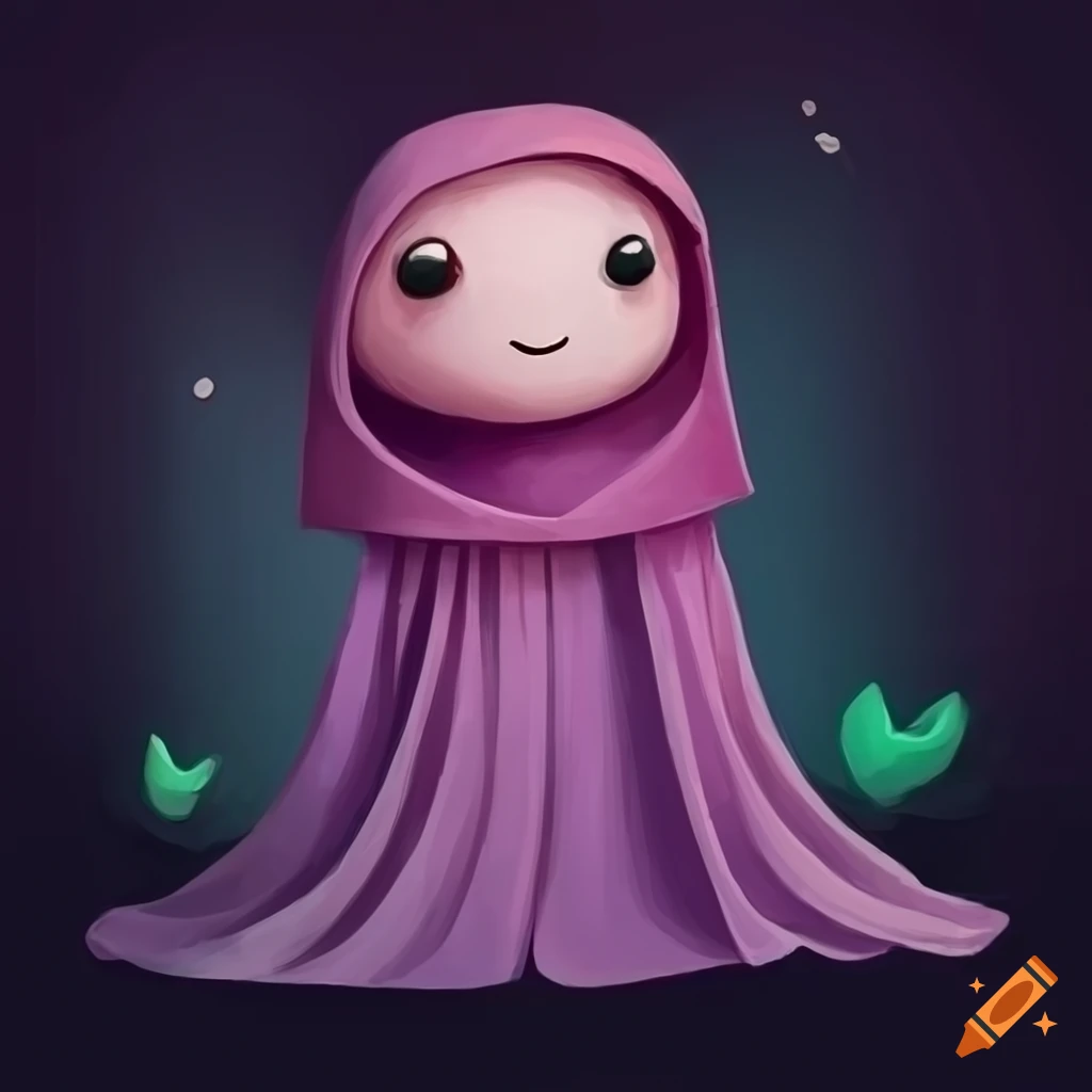 2D dream creatures wearing cloaks