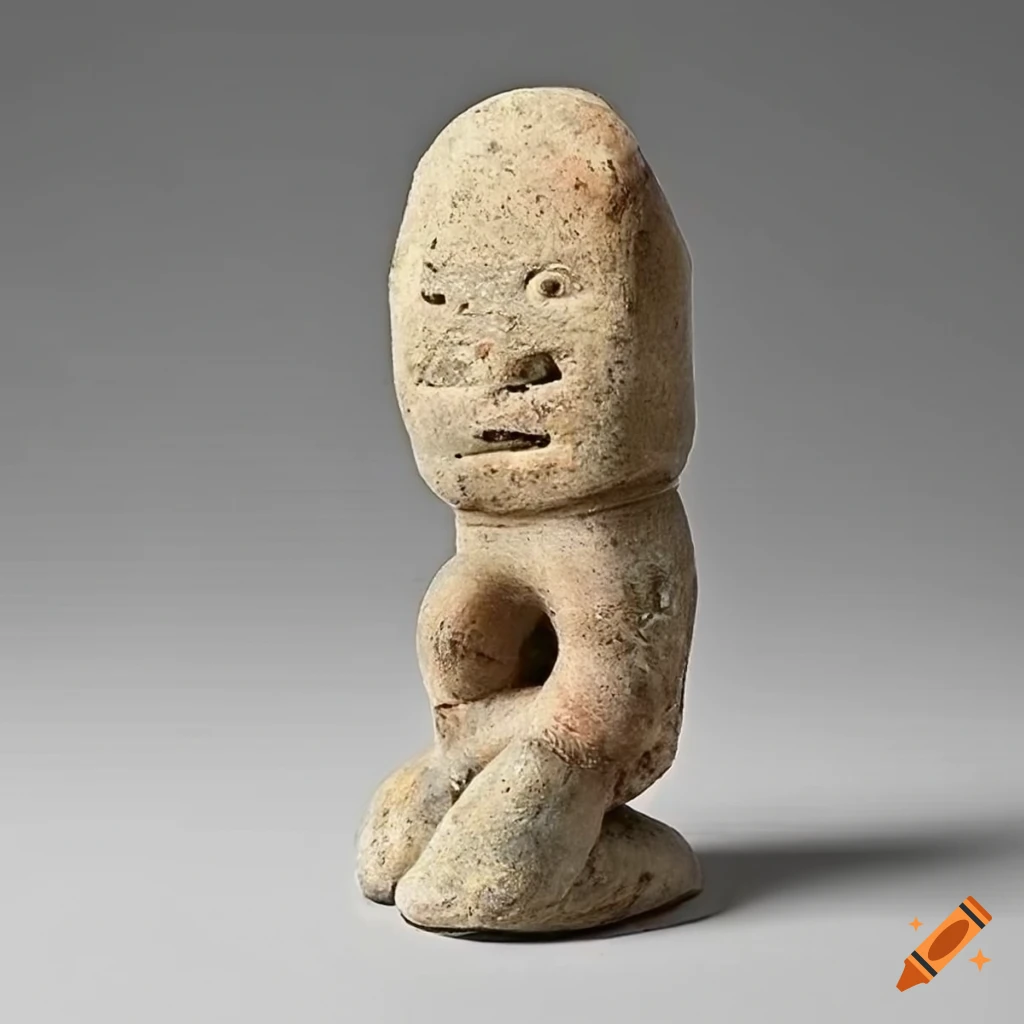 stone legged puppet from an archaeological site