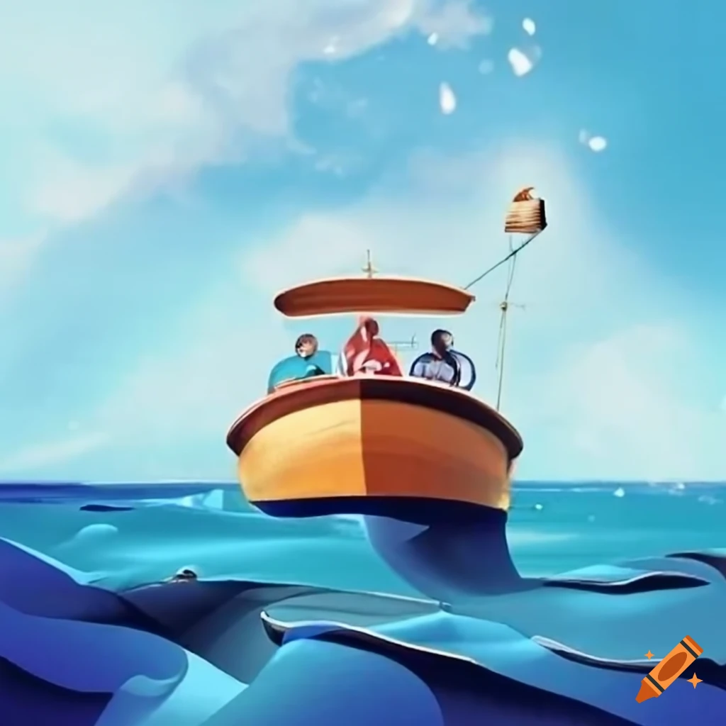 celebrating anniversary on a boat