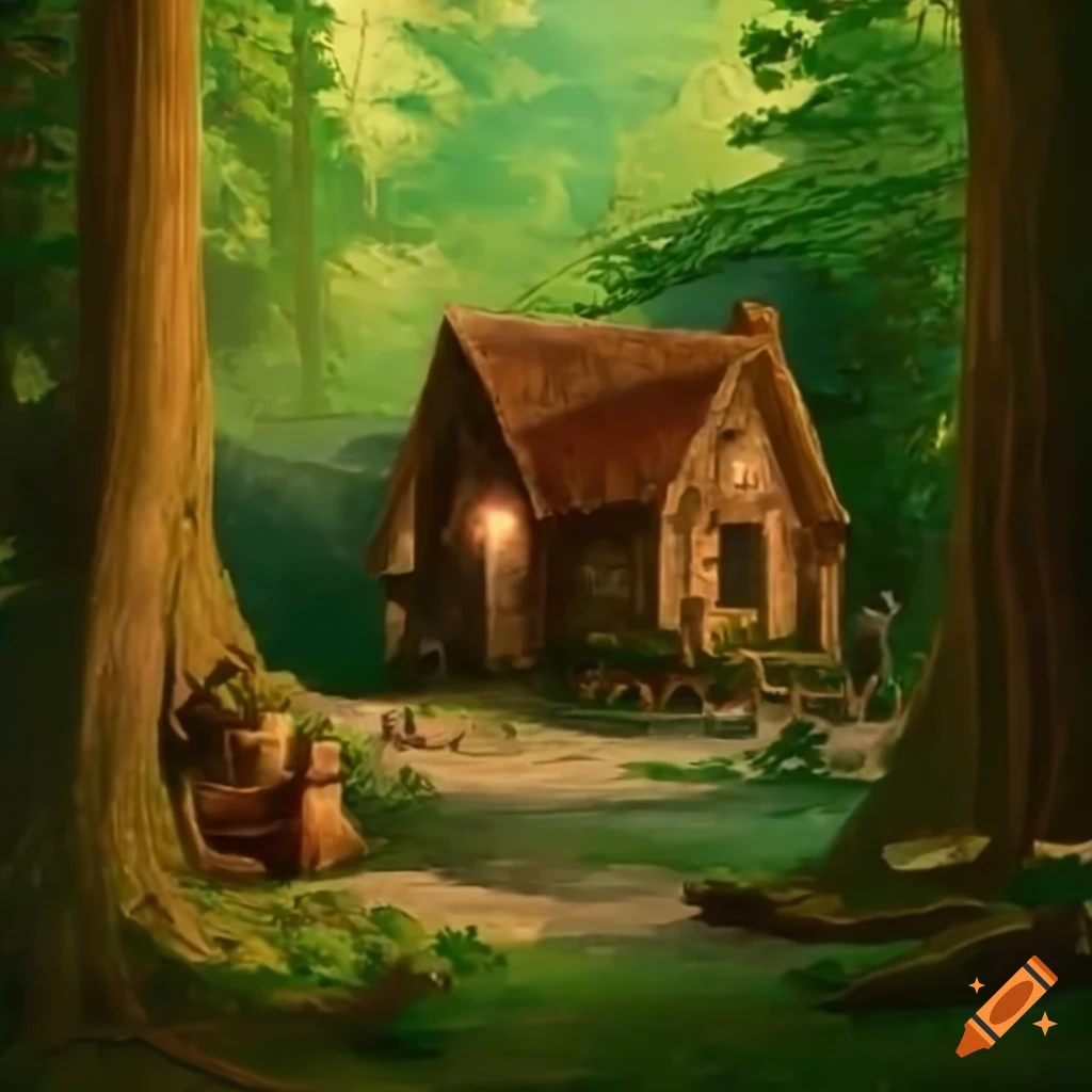 village pittoresque dans une forêt dense