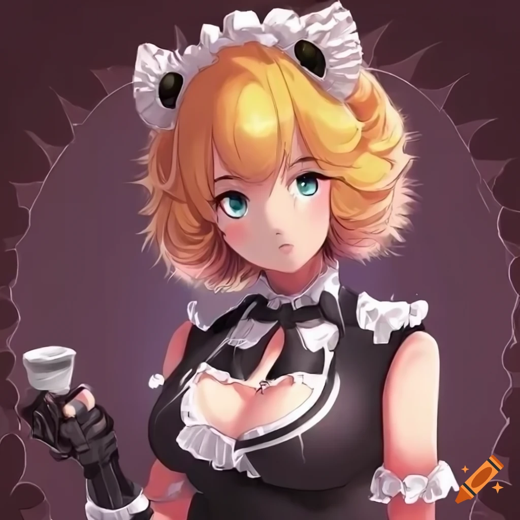 anime-style robot maid with lion theme