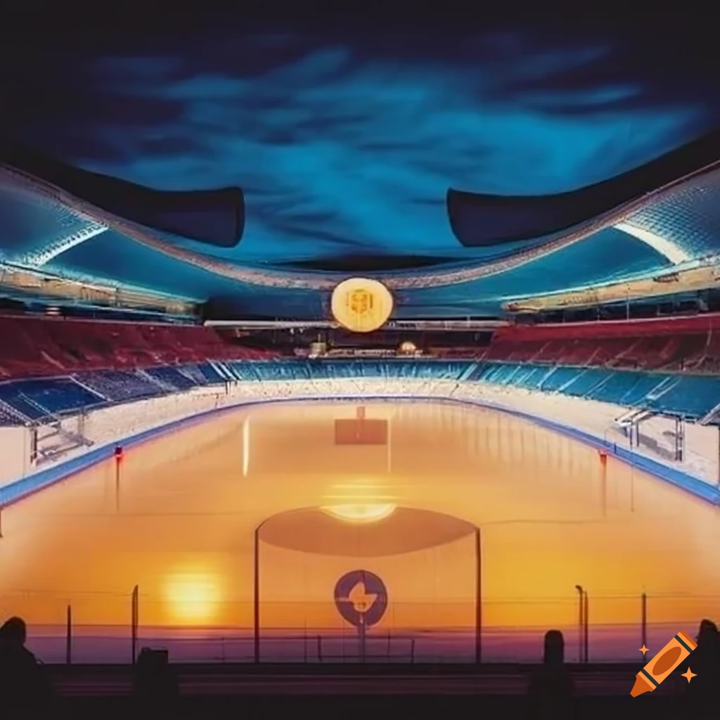 ice hockey in La Romareda stadium in Zaragoza