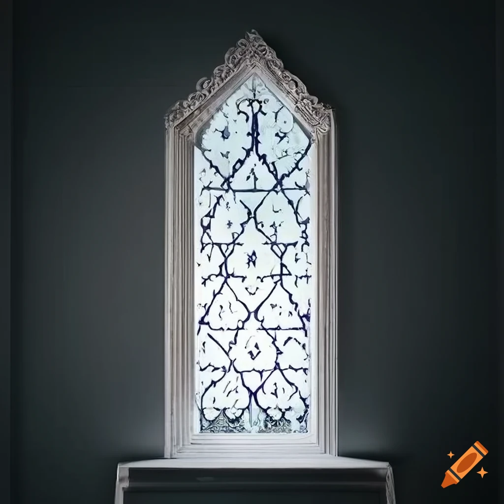white altar window in Islamic art style