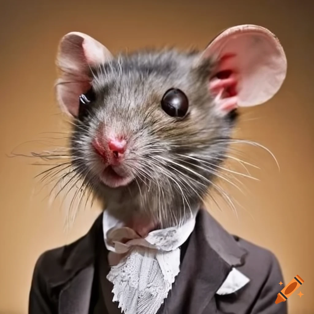 Gentleman rat in victorian era attire on Craiyon