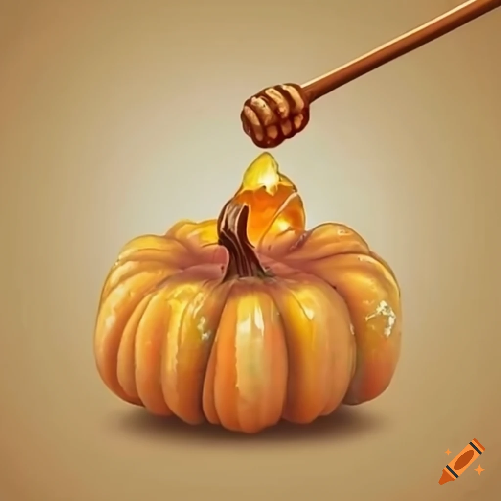 sumptuous pumpkin dessert with honey drizzle