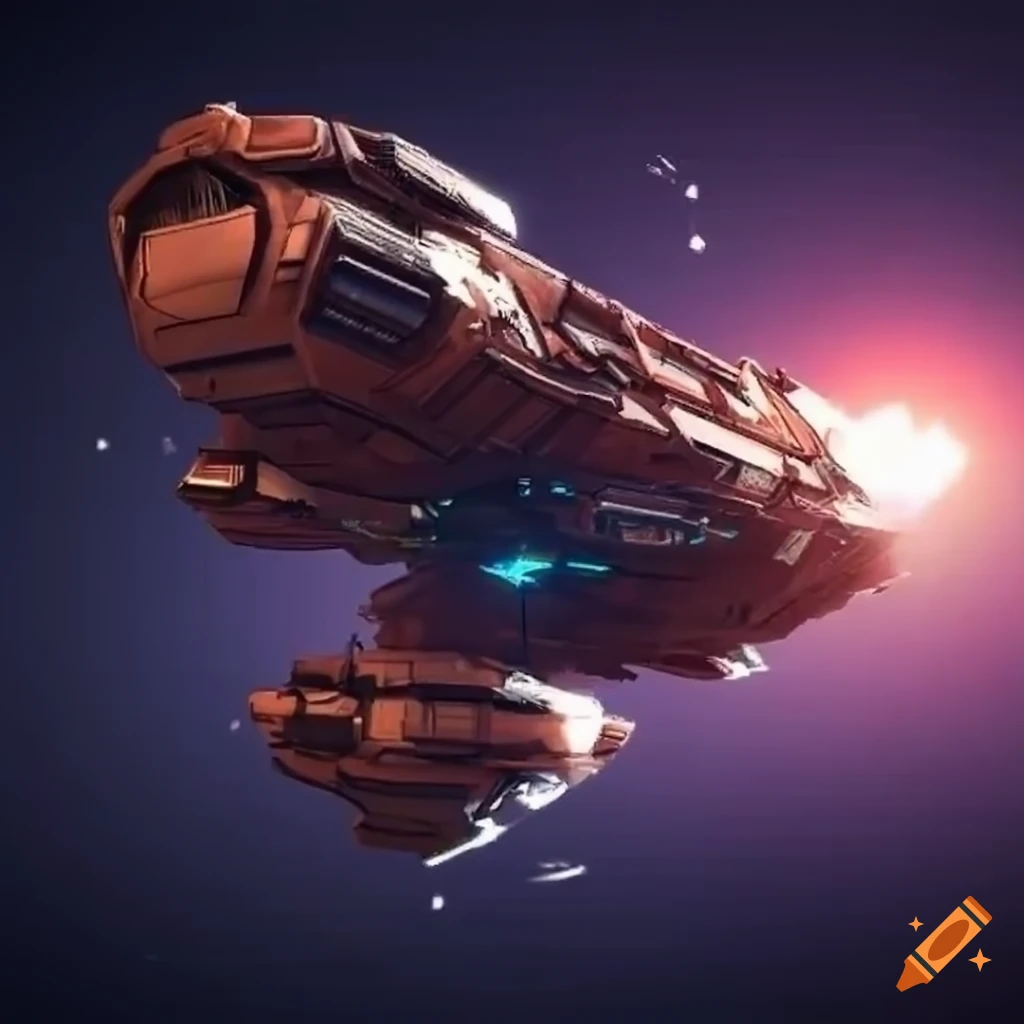 Impressive spaceship design in trailmakers game on Craiyon