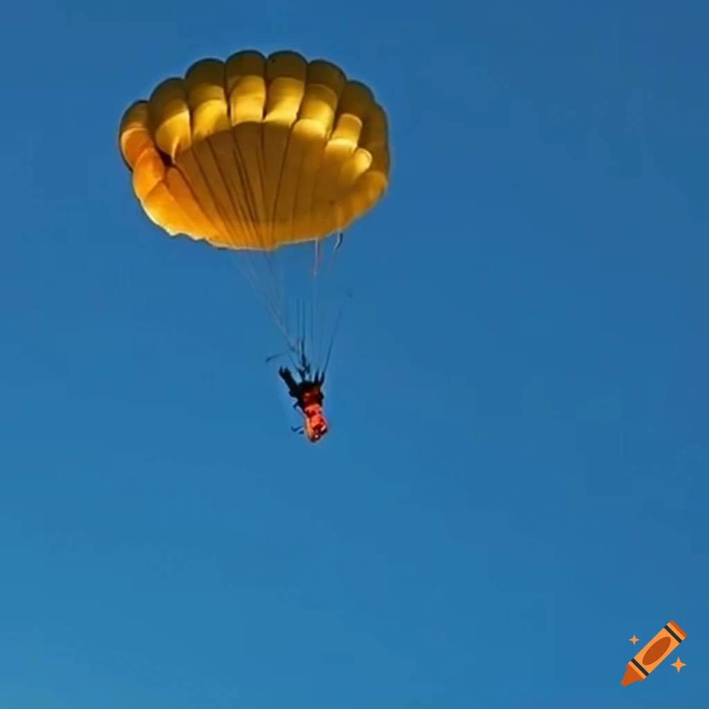 Parachute jump above rotterdam on Craiyon
