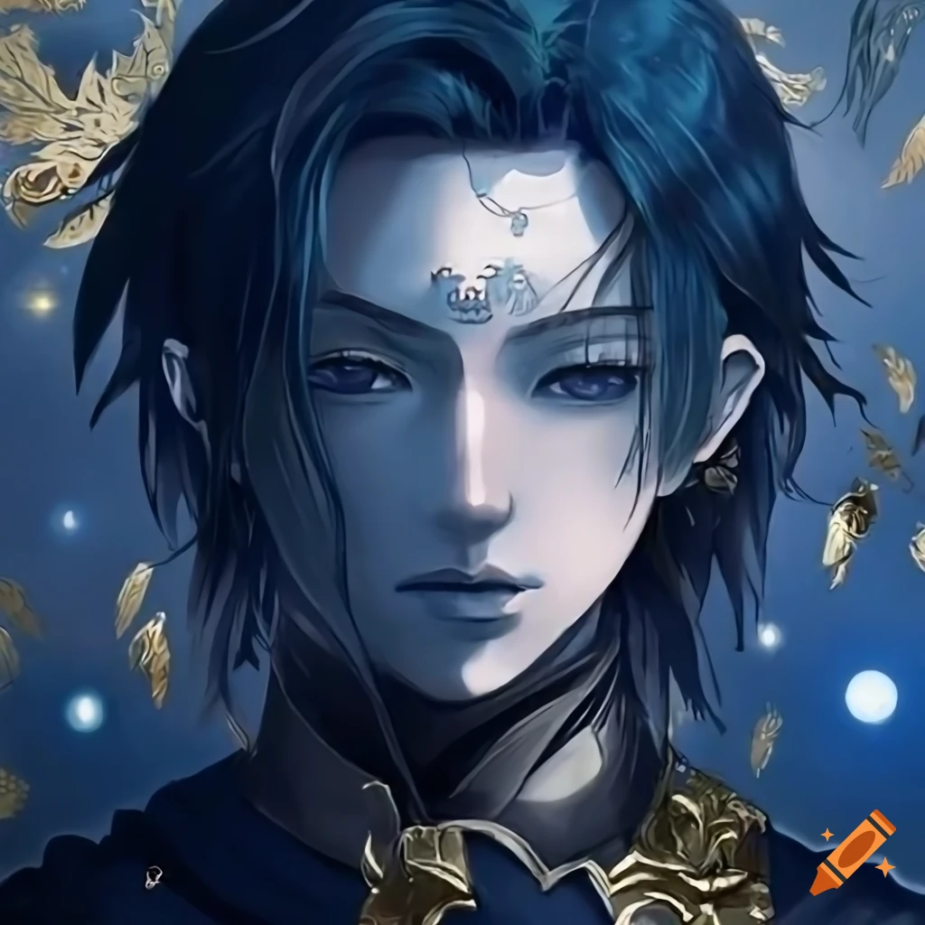 Anime style Painting With Gold And Silver Details On Craiyon