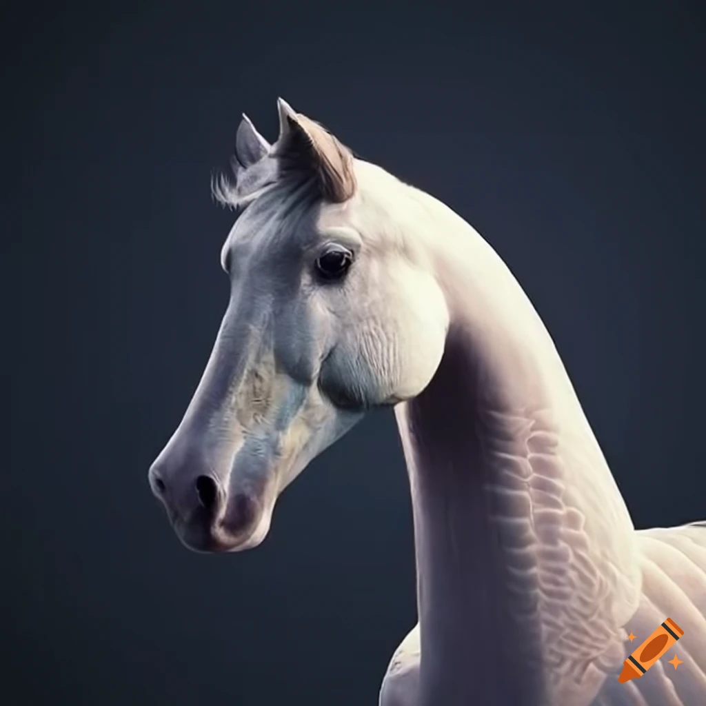 image of a goose and a horse