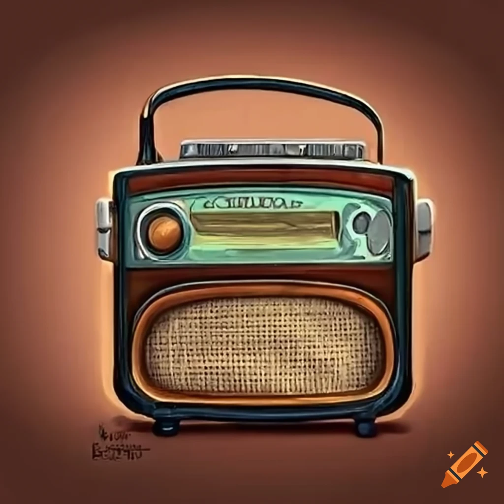 old radio vector illustration. vintage radio. retro radio. the