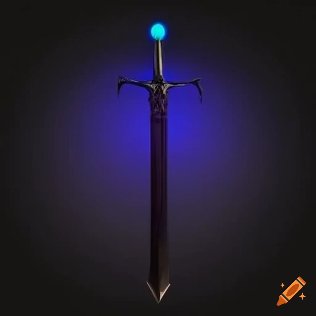 mythical longsword with glowing runes