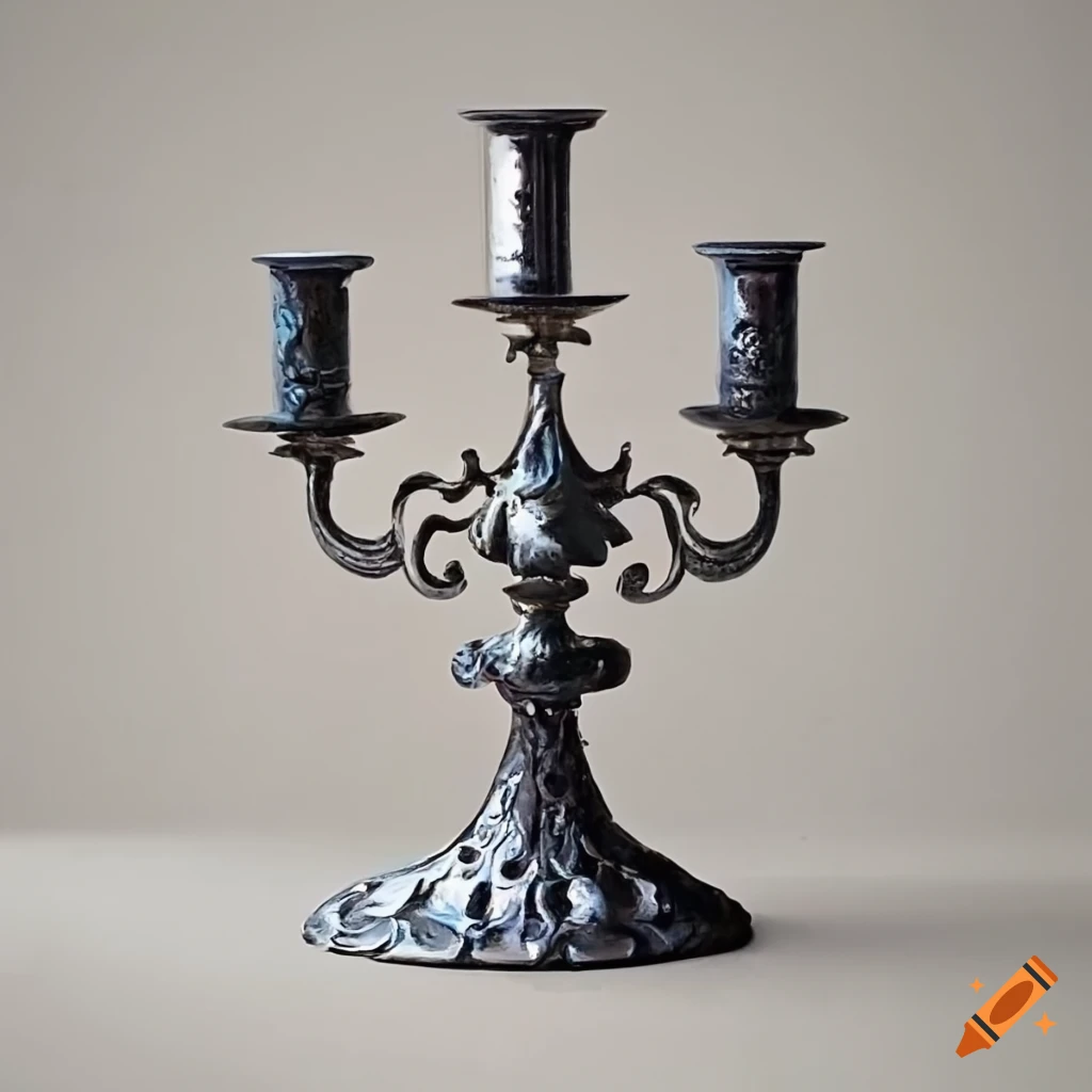 jugend style ornamental candlestick
