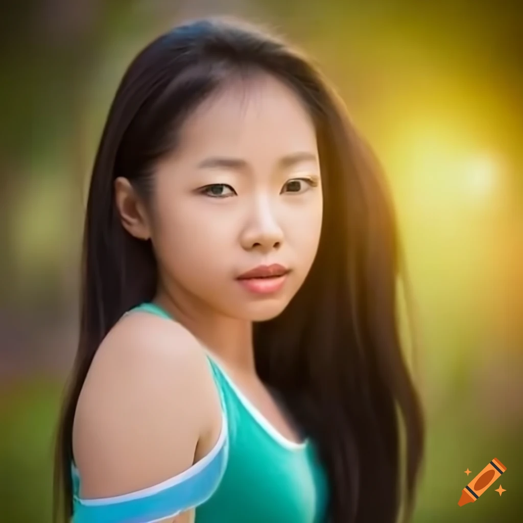 portrait of a young lady with Thai and Chinese heritage in yoga pants
