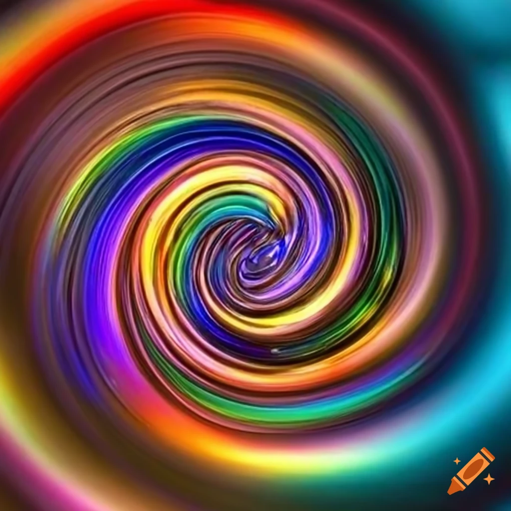 image of a mesmerizing multicolor wormhole