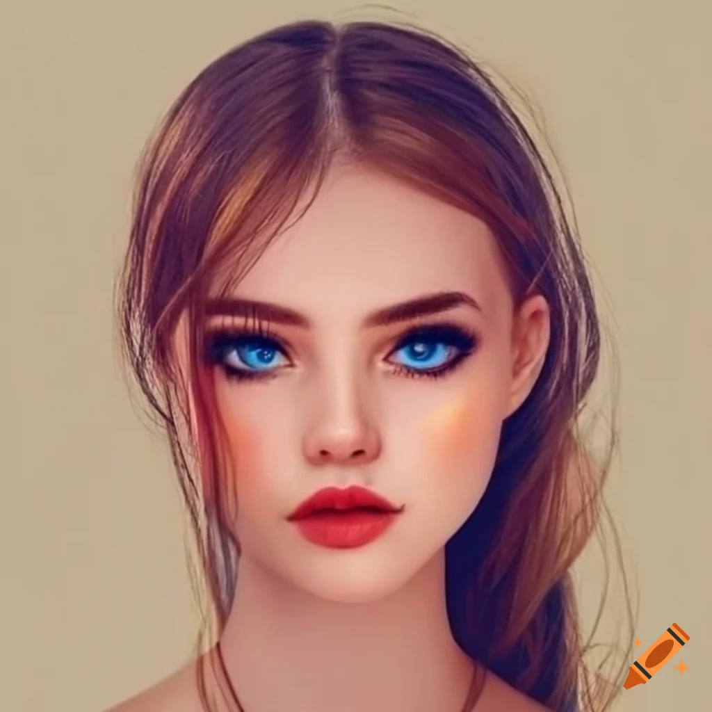 close-up portrait of a young woman with piercing gaze