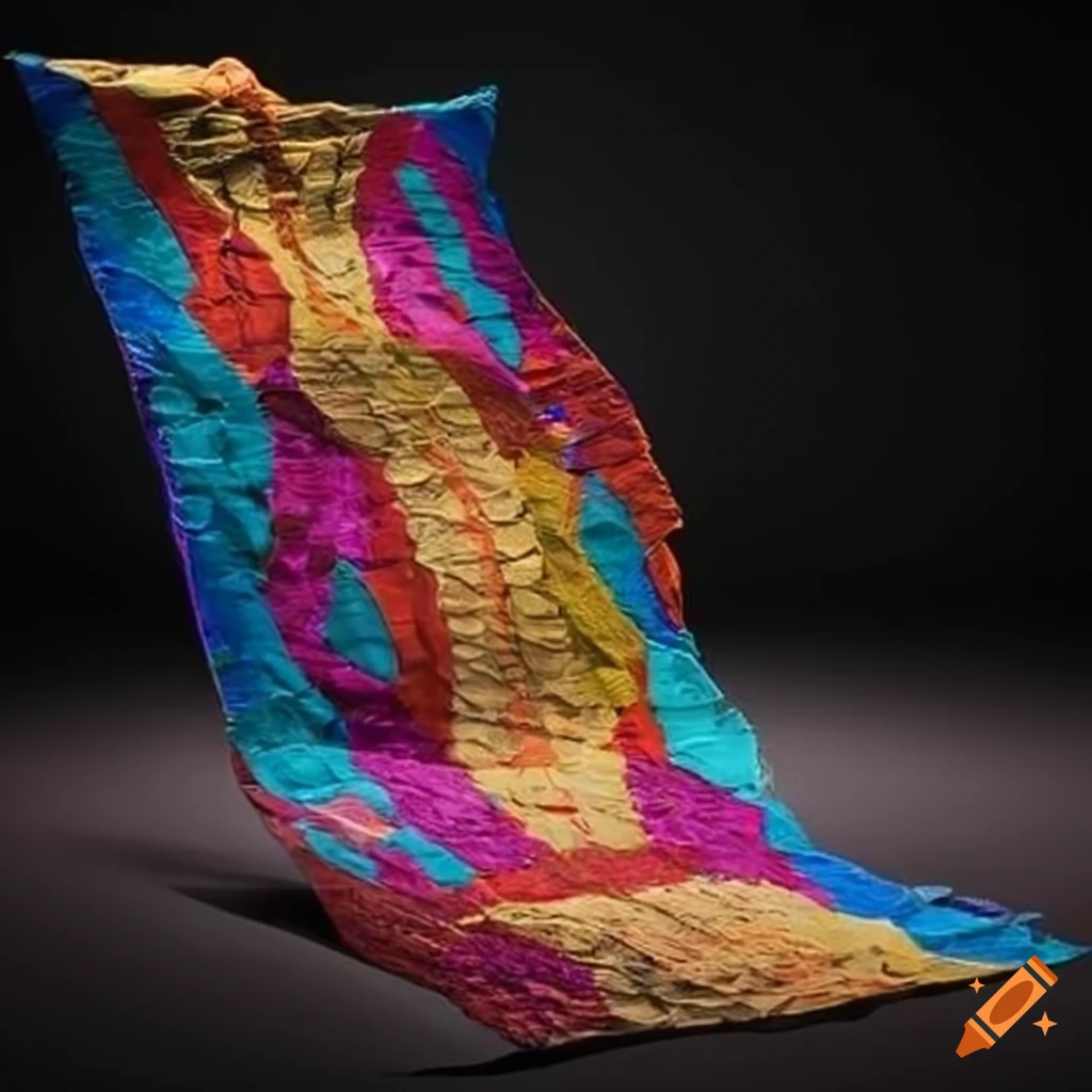 Sculpture of a flying carpet on Craiyon