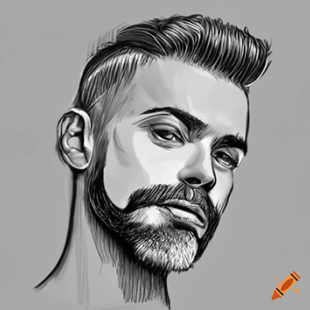 Man using an electric shaver to shave his beard