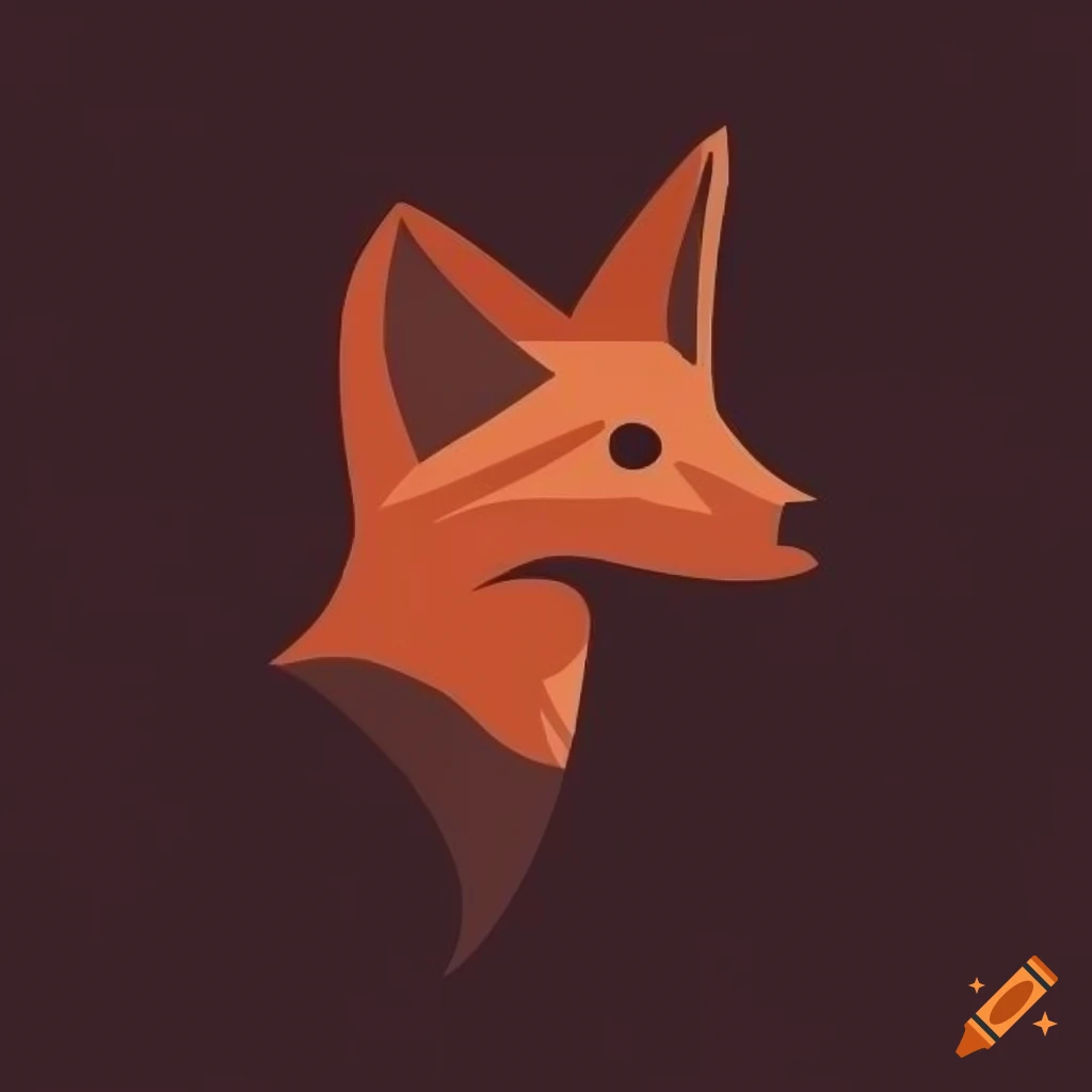 minimalist maned wolf artwork for a mobile app