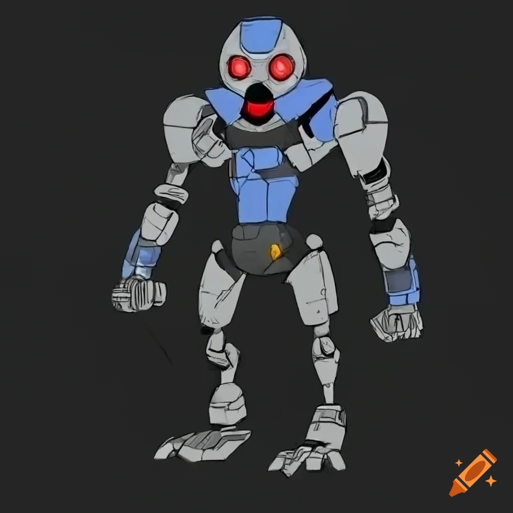 animated artStyle robot fighter character