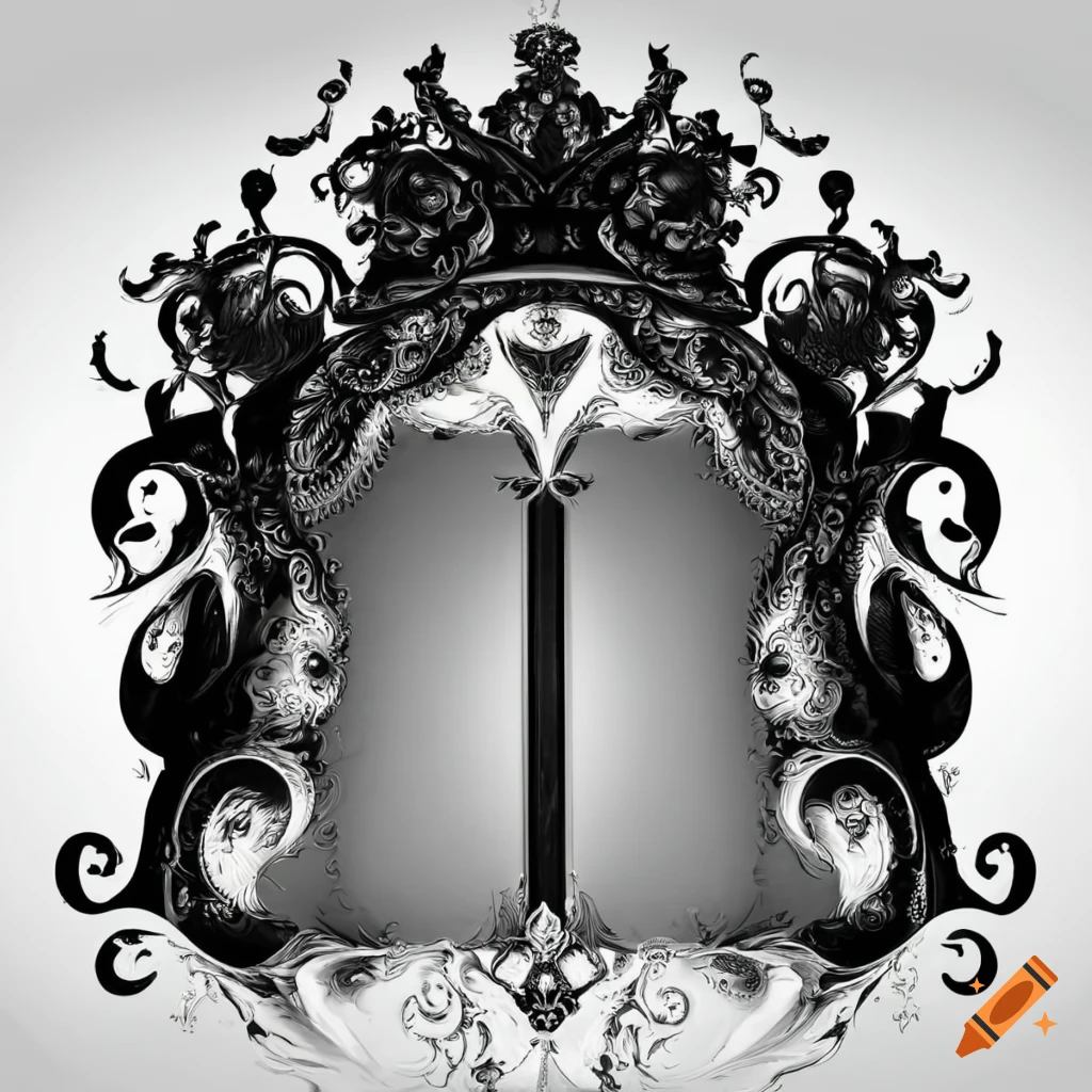 elegant black chapter details on white background